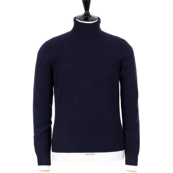 Cesare Attolini Alta Badia Turtleneck Sweater Made Of Pure Duvet Cashmere