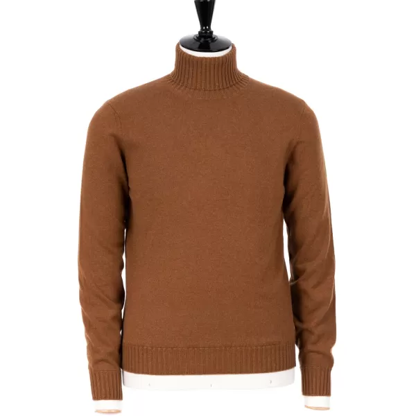 Cesare Attolini Alta Badia Turtleneck Sweater Made Of Pure Duvet Cashmere