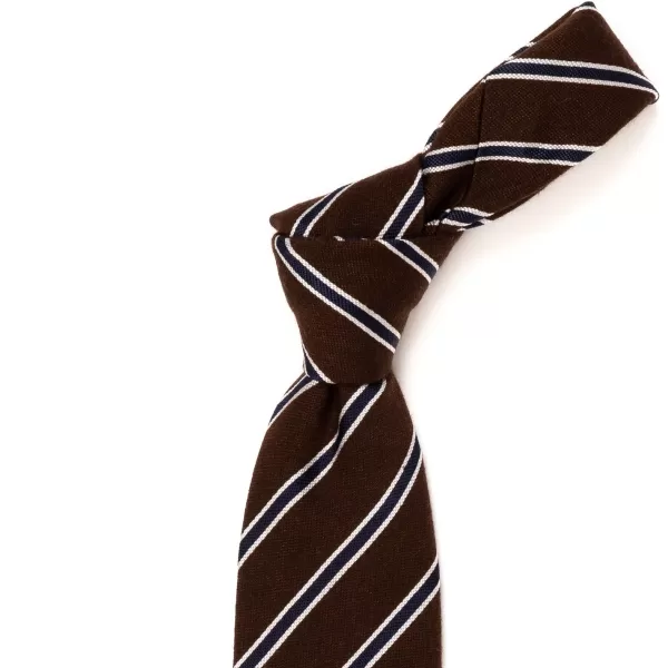 Cesare Attolini Archivio Storico: Silk Mix Tie "Strisce Del Reggimento" - Hand Rolled