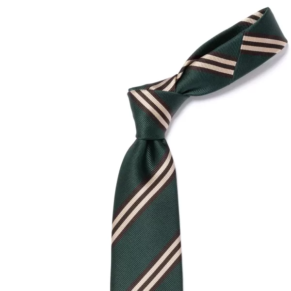 Cesare Attolini Archivio Storico: Tie "Reggimento Verde" Pure Silk - Hand Rolled