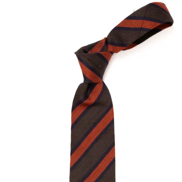 Cesare Attolini Archivio Storico: Tie "Strisce Della Scuola" In Silk And Wool - Handro