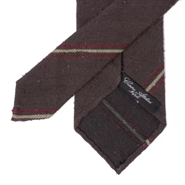 Cesare Attolini Archivio Storico: Tie "Striscia Di Shantung" In Pure Silk - Handrolled