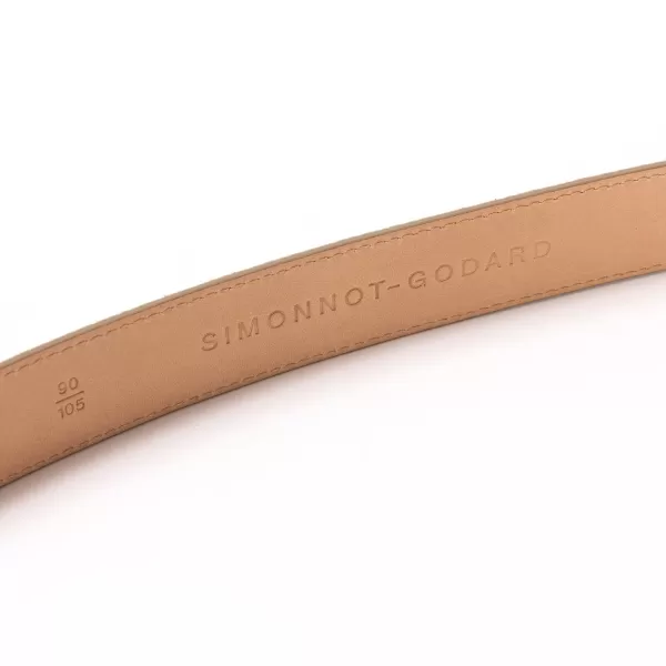 Simonnot-Godard Belt Made Of Original "Suede Skin" Calfskin - Handcrafted
