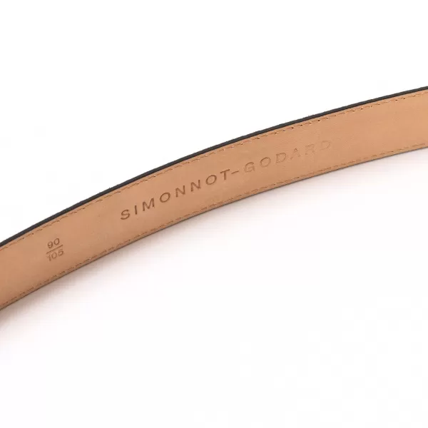 Simonnot-Godard Belt Made Of Original "Suede-Skin" Calfskin - Handcrafted