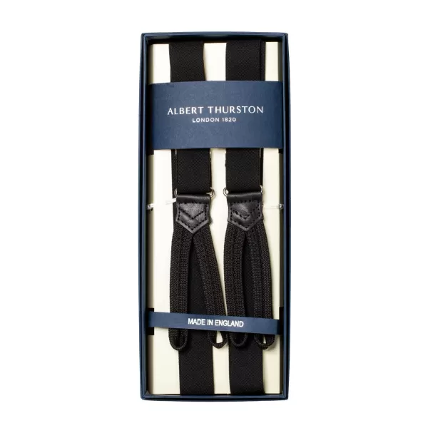 Albert Thurston Black Elastic Suspender To Button