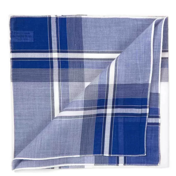 Simonnot-Godard Blue Handkerchief "Positano" Made From Pure Cotton