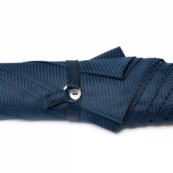 Maglia Blue Umbrella "Traveller" With Handle Made Of Bamboo Wood
