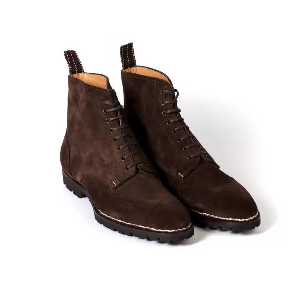 Saint Crispin's Boot "Derby Norvegese" Made Of Dark Brown Leather