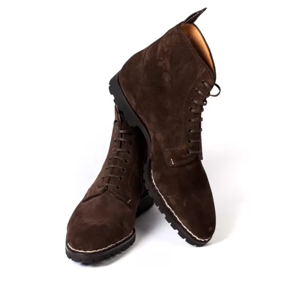 Saint Crispin's Boot "Derby Norvegese" Made Of Dark Brown Leather