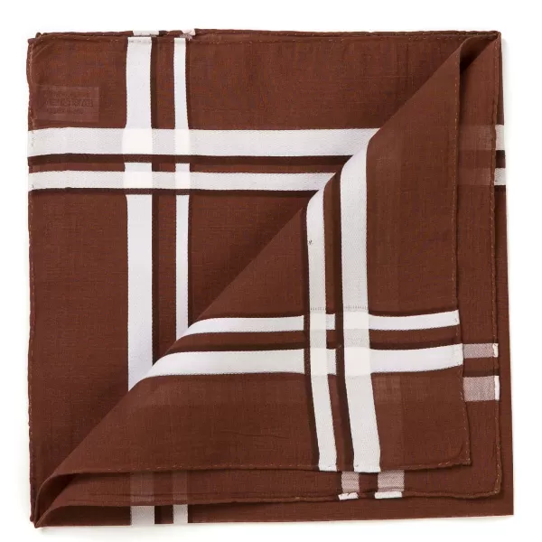 Simonnot-Godard Brown Handkerchief "Picasso" Made Of Pure Cotton