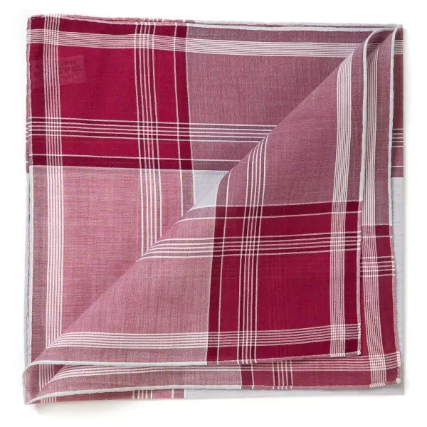 Simonnot-Godard Burgundy Handkerchief "Arlequin" Made Of Pure Cotton