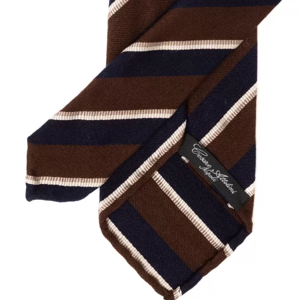 Cesare Attolini Ca Archivio Storico: Silk Mix Tie "Striscia Da Mogador" - Hand Rolled
