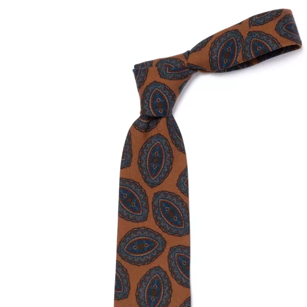 Cesare Attolini Ca Archivio Storico: Tie "Grandi Medaglioni" In Pure Wool - Handrolled