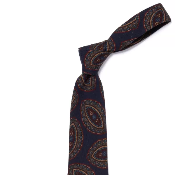 Cesare Attolini Ca Archivio Storico: Tie "Grandi Medaglioni" In Pure Wool - Handrolled