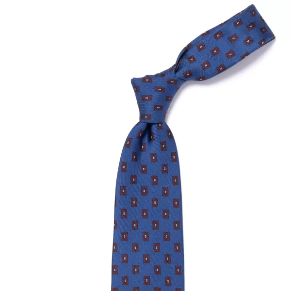 Cesare Attolini Ca Archivio Storico: Tie "Medaglione Quadretto" In Pure Silk - Handrol