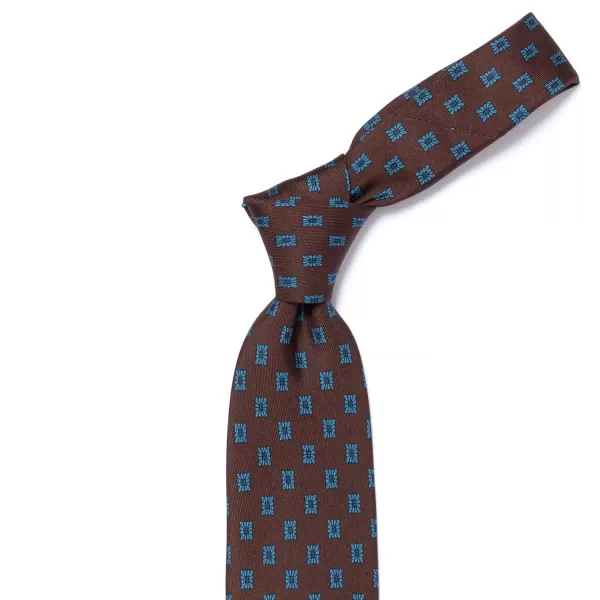 Cesare Attolini Ca Archivio Storico: Tie "Medaglione Quadretto" In Pure Silk - Handrol