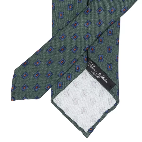 Cesare Attolini Ca Archivio Storico: Tie "Medaglione Quadretto" In Pure Silk - Handrol