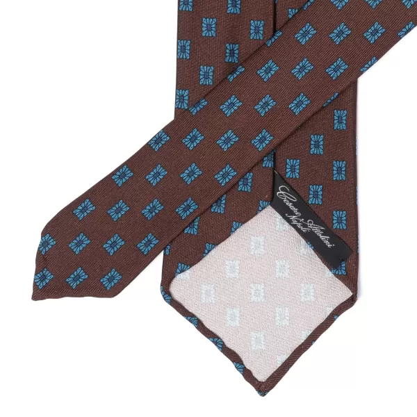 Cesare Attolini Ca Archivio Storico: Tie "Medaglione Quadretto" In Pure Silk - Handrol