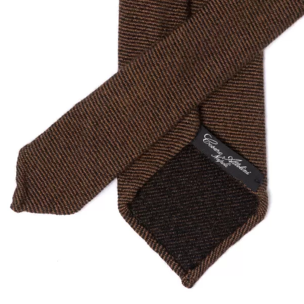 Cesare Attolini Ca Archivio Storico: Tie "Millerighe" In Cashmere And Wool - Handrolle