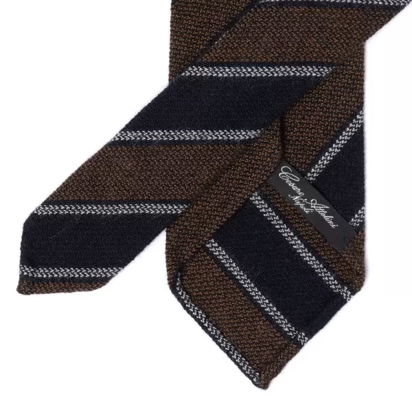 Cesare Attolini Ca Archivio Storico: Tie "Nuovo Reggimento" In Pure Cashmere - Handrol
