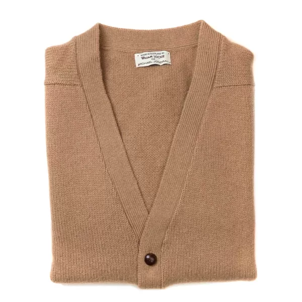 William Lockie Cardigan "Datched" Made From Pure Camel Hair
