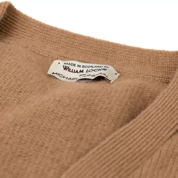 William Lockie Cardigan "Datched" Made From Pure Camel Hair