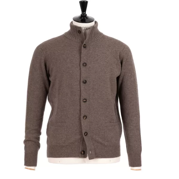William Lockie Cardigan "Lakeland Turtle" In 2 Ply Geelong Lambswool