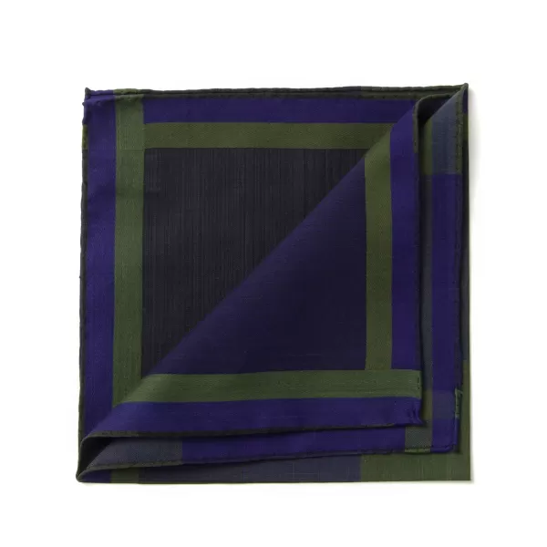 Simonnot-Godard Checked Pocket Square "Nouveau Tartan 1972" In Pure Cotton