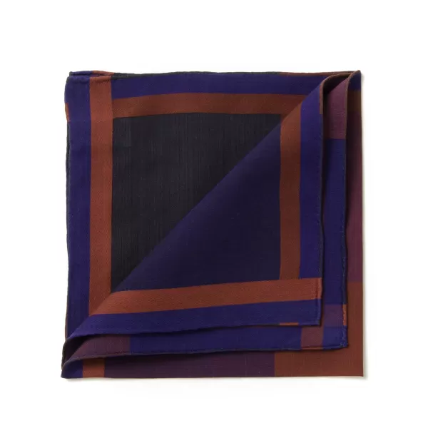 Simonnot-Godard Checked Pocket Square "Nouveau Tartan 1972" In Pure Cotton