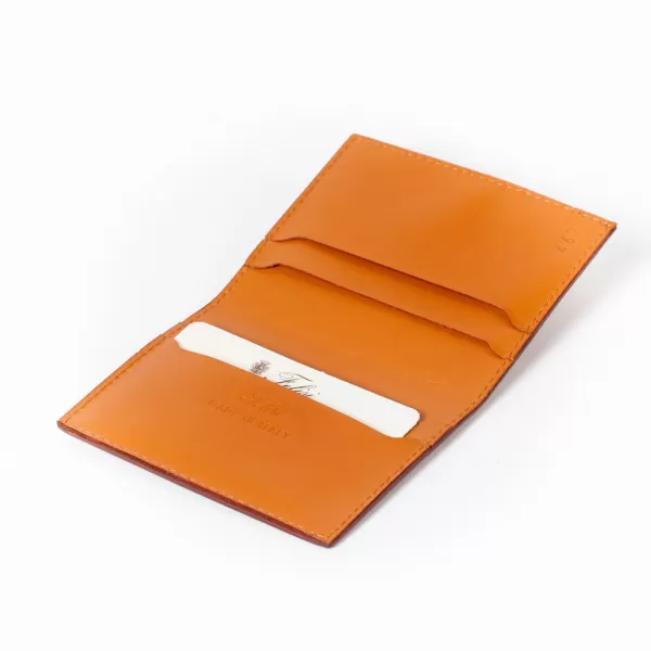 Felisi Cognac-Colored Calfskin Card Case