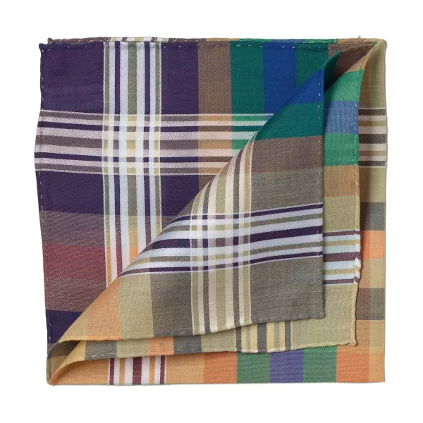 Simonnot-Godard Colorful Patterned Cotton Pocket Square
