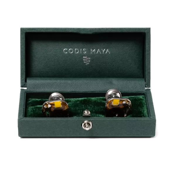 Codis Maya Cufflink "Elephant" - Handmade