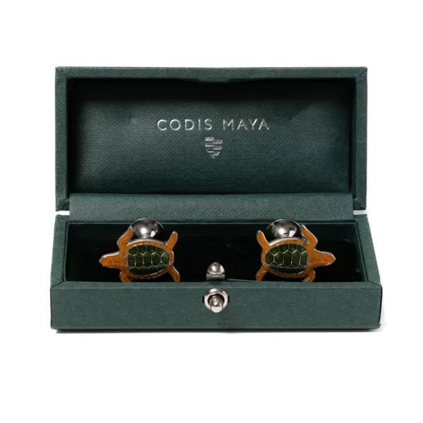 Codis Maya Cufflink "Turtle" - Handmade