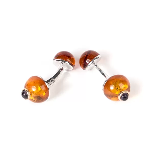 Barbarulo Napoli Cufflinks "Amber" Made Of Sterling Silver - Purely Handcrafted