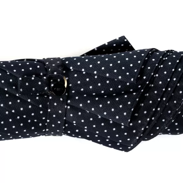 Maglia Dark Blue Dotted Umbrella "Traveller" With Bamboo Handle