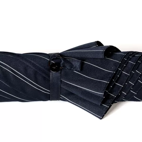 Maglia Dark Blue Striped Umbrella "Traveler" With Bamboo Handle