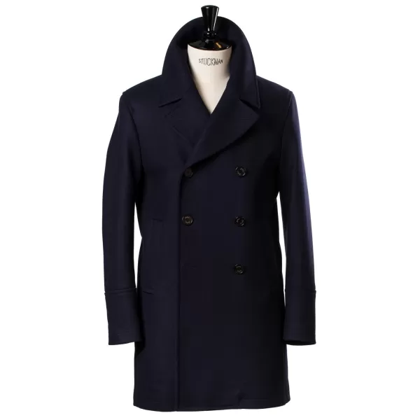 Sealup Dark Blue Wool Pea Coat "Genova"