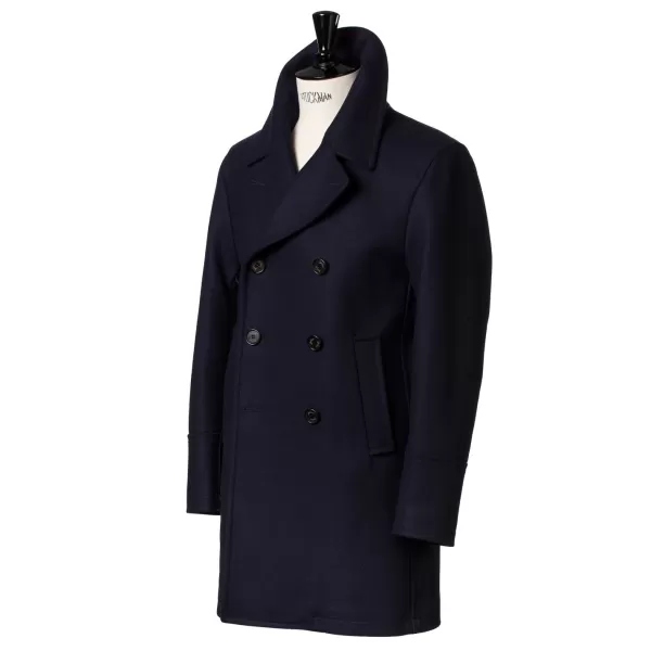 Sealup Dark Blue Wool Pea Coat "Genova"