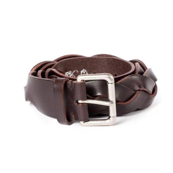 Felisi Dark Brown Braided Belt Made Of Saddle Leather
