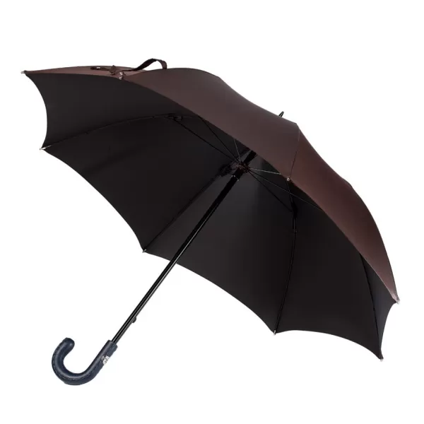 Maglia Dark Brown Sporty Umbrella With Hand-Sewn Leather Handle
