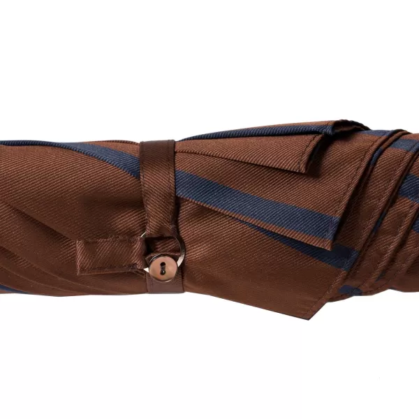 Maglia Dark Brown Striped Stick Umbrella With Handle Made Of Walnut Wood