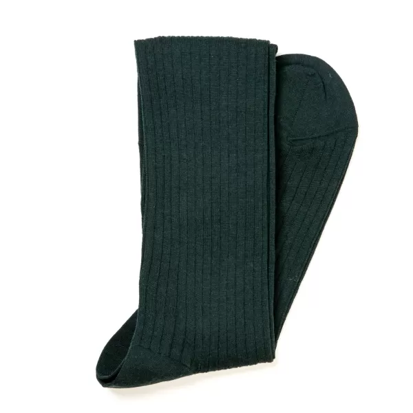 Sozzi Dark Green Ribbed Stockings