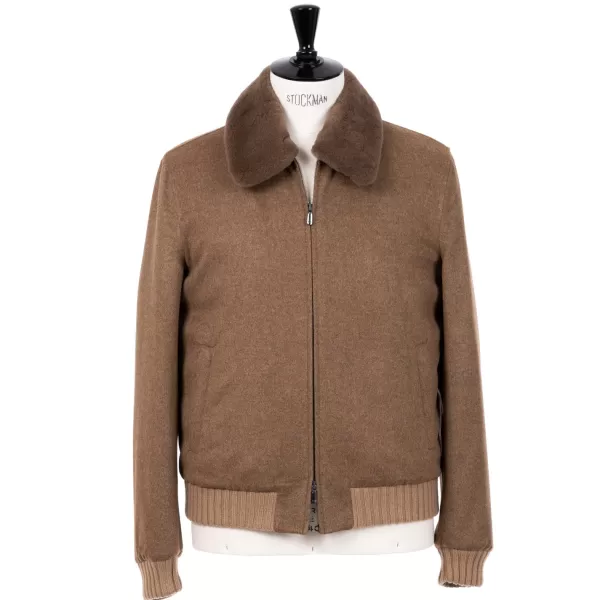 Cesare Attolini Down Jacket "Bomber Di Lusso" In Pure Cashmere - Handmade