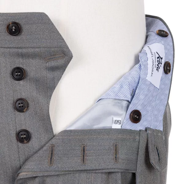 Rota Sartorial Exclusive For Michael Jondral: Trousers "New York" With Two Pleats - R