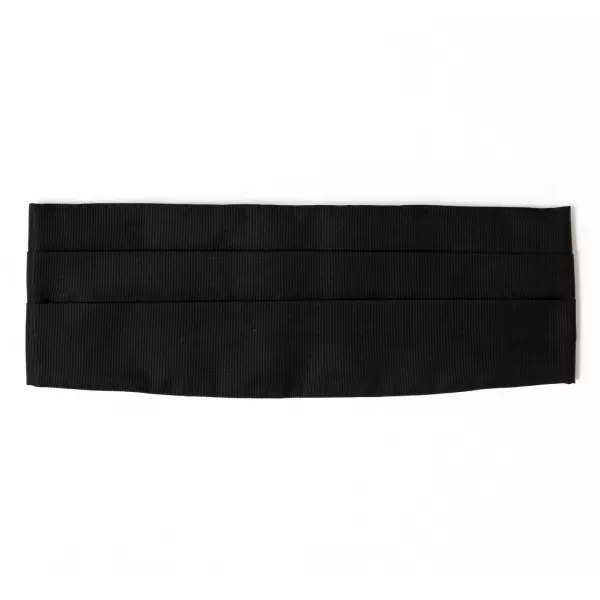 Petronius Exclusively For Michael Jondral: Black Cummerbund Made Of Pure Grosgra