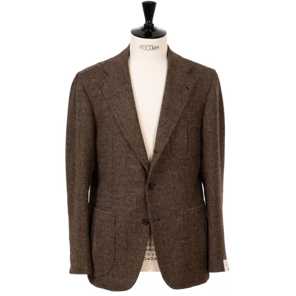 Orazio Luciano Exclusively For Michael Jondral: Brown Jacket "Diamond Tweed" Made Of