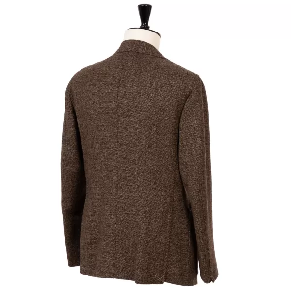 Orazio Luciano Exclusively For Michael Jondral: Brown Jacket "Diamond Tweed" Made Of