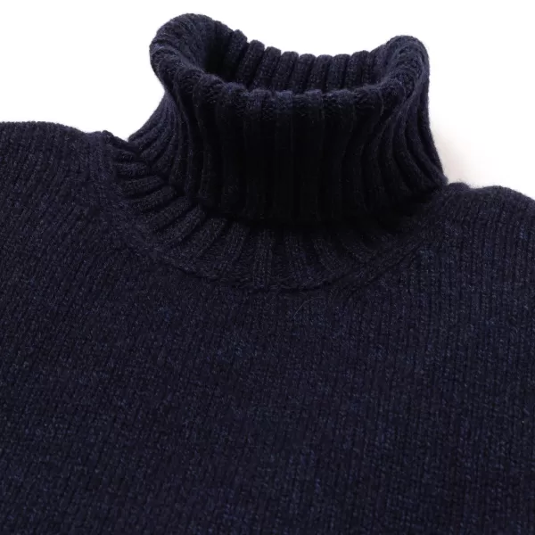Fedeli Exclusively For Michael Jondral: Dark Blue Turtleneck Sweater Made Of