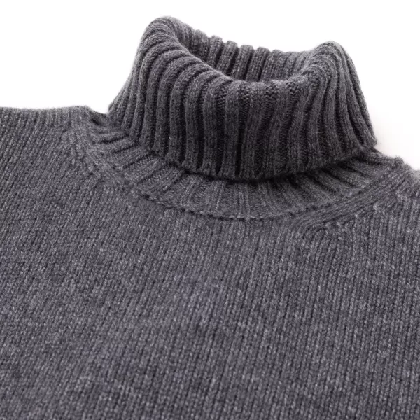 Fedeli Exclusively For Michael Jondral: Flannel Gray Turtleneck Sweater Made