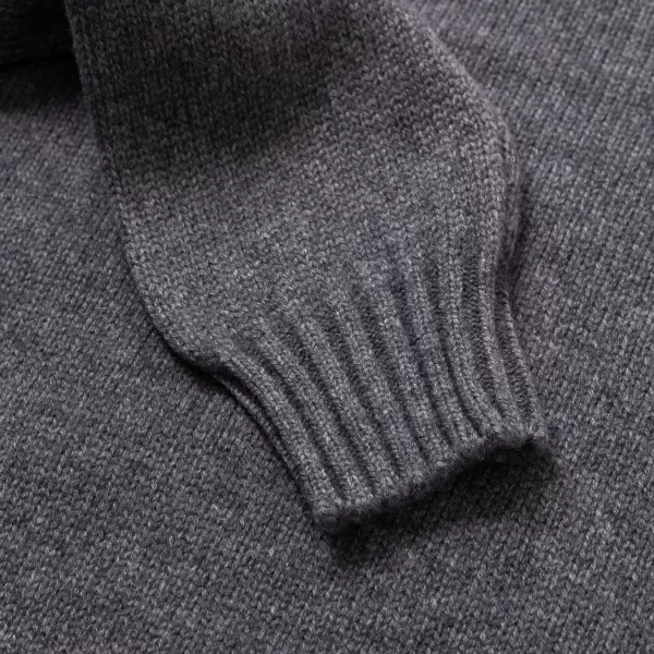 Fedeli Exclusively For Michael Jondral: Flannel Gray Turtleneck Sweater Made